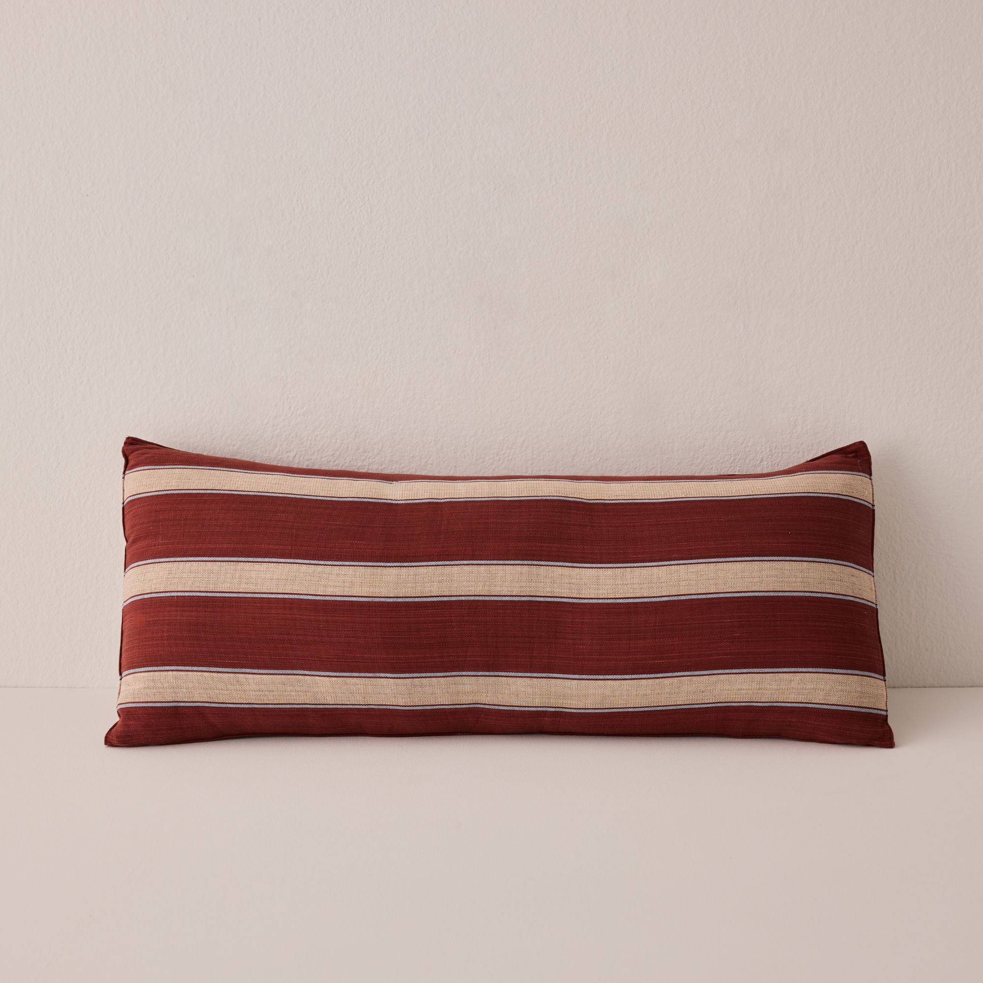 Goodee-Tensira-Kapok Lumbar Cushion - Color - Red/Ecru/Blue