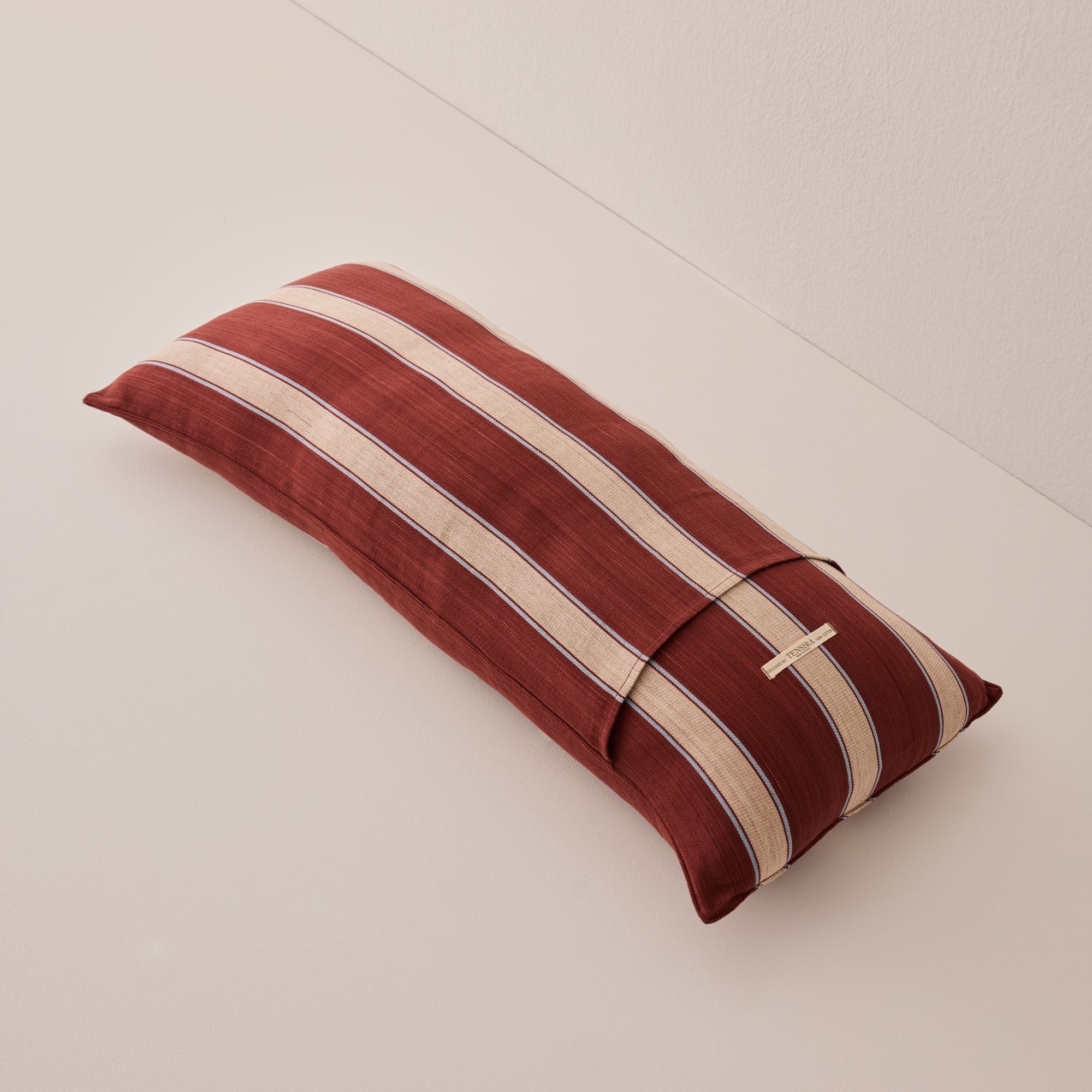 Goodee-Tensira-Kapok Lumbar Cushion - Color - Red/Ecru/Blue