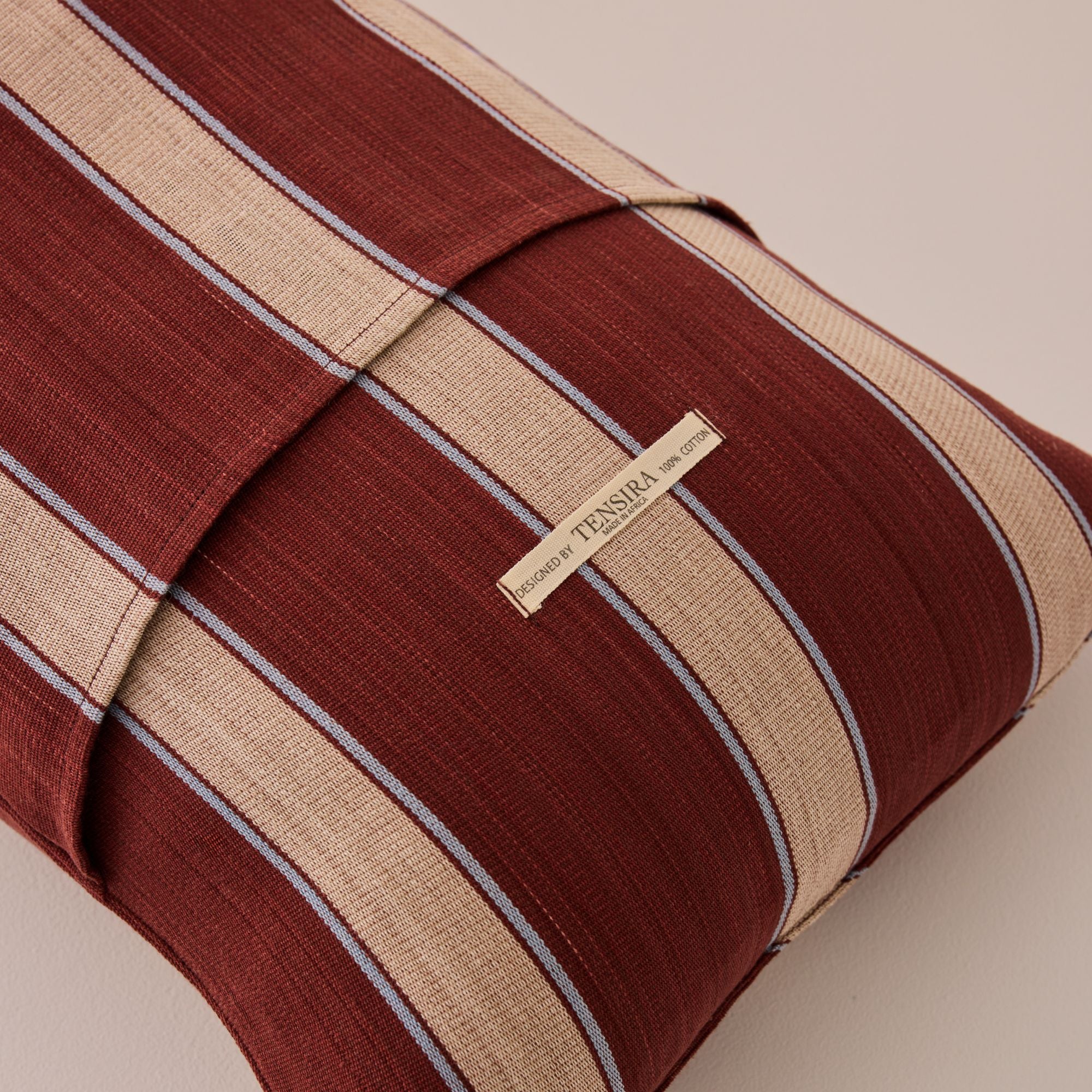 Goodee-Tensira-Kapok Lumbar Cushion - Color - Red/Ecru/Blue