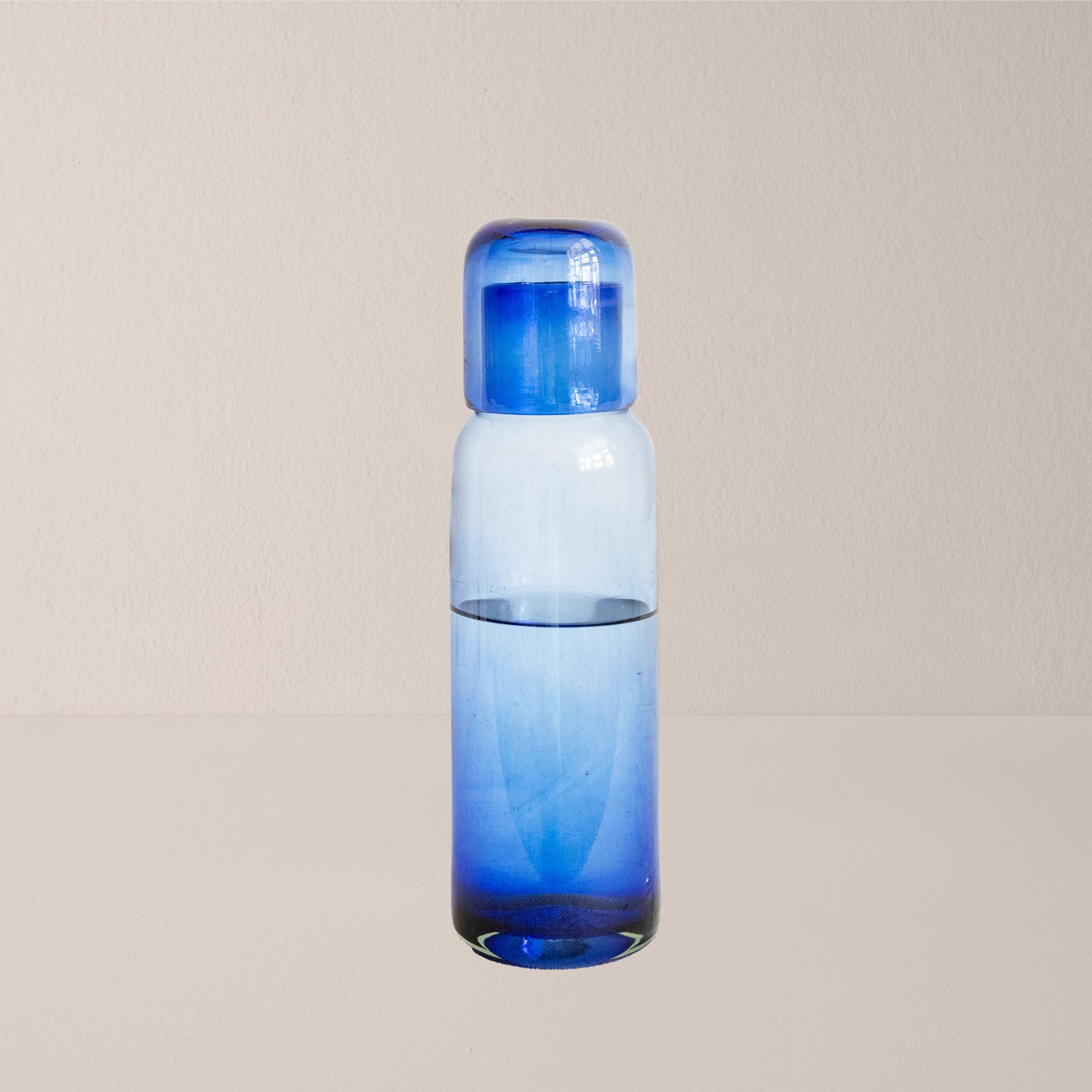 Goodee-Volverde-Bedside Glass Carafe with Lid - Color - Cobalt Blue