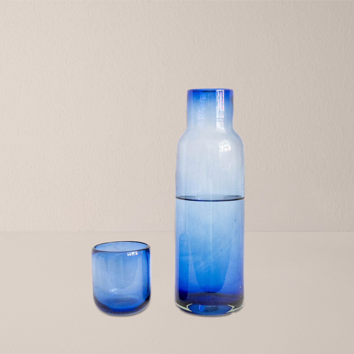 Goodee-Volverde-Bedside Glass Carafe with Lid - Color - Cobalt Blue