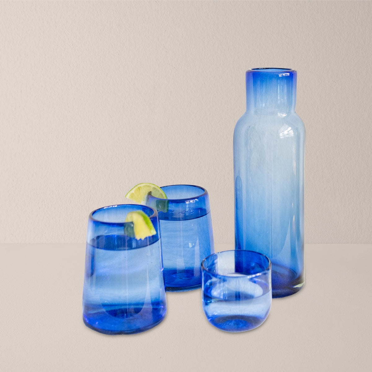 Goodee-Volverde-Bedside Glass Carafe with Lid - Color - Cobalt Blue