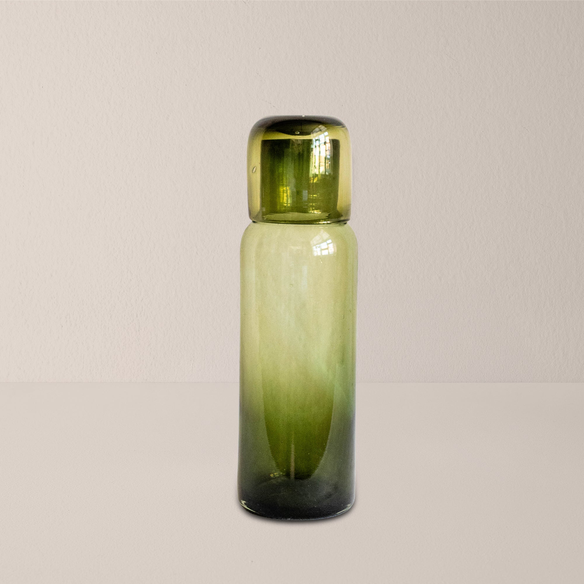 Goodee-Volverde-Bedside Glass Carafe with Lid - Color - Olive