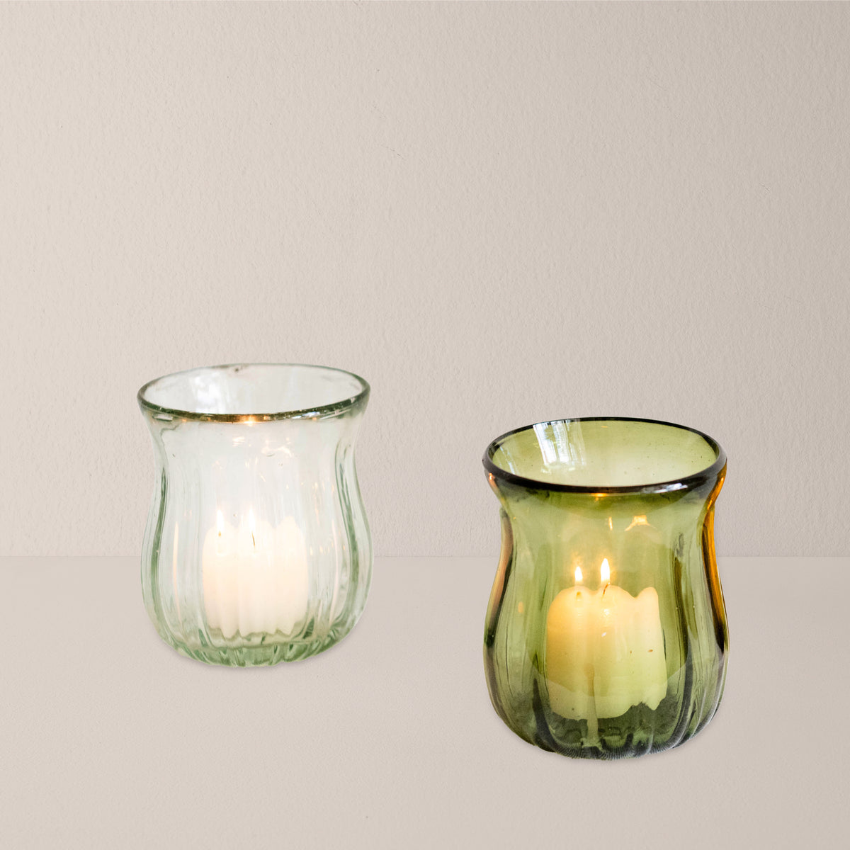Goodee-Volverde-Glass Petal Hurricane Candle Lantern
