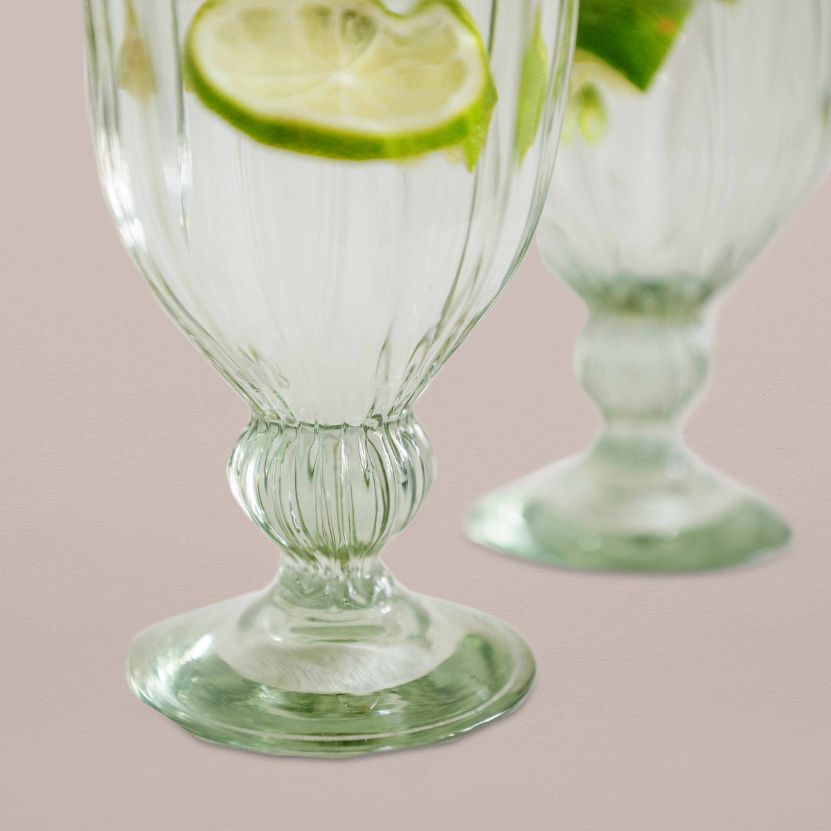 Goodee-Volverde-Petal Stemmed Wine Glass - Set of 2 - Color - Clear