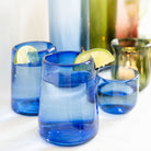Goodee-Volverder-Optic Glass Tumblers - Set of 2 - Color - Cobalt Blue