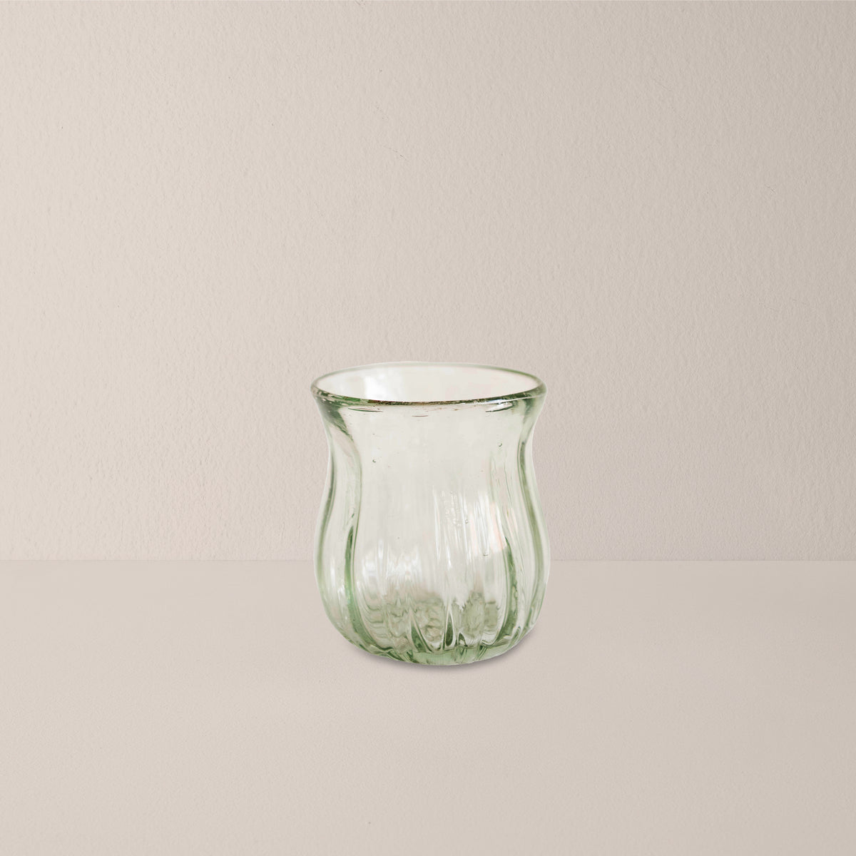 Goodee-Volverde-Glass Petal Hurricane Candle Lantern - Color - Clear
