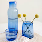 Goodee-Volverder-Optic Glass Tumblers - Set of 2 - Color - Cobalt Blue