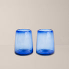Goodee-Volverder-Optic Glass Tumblers - Set of 2 - Color - Cobalt Blue