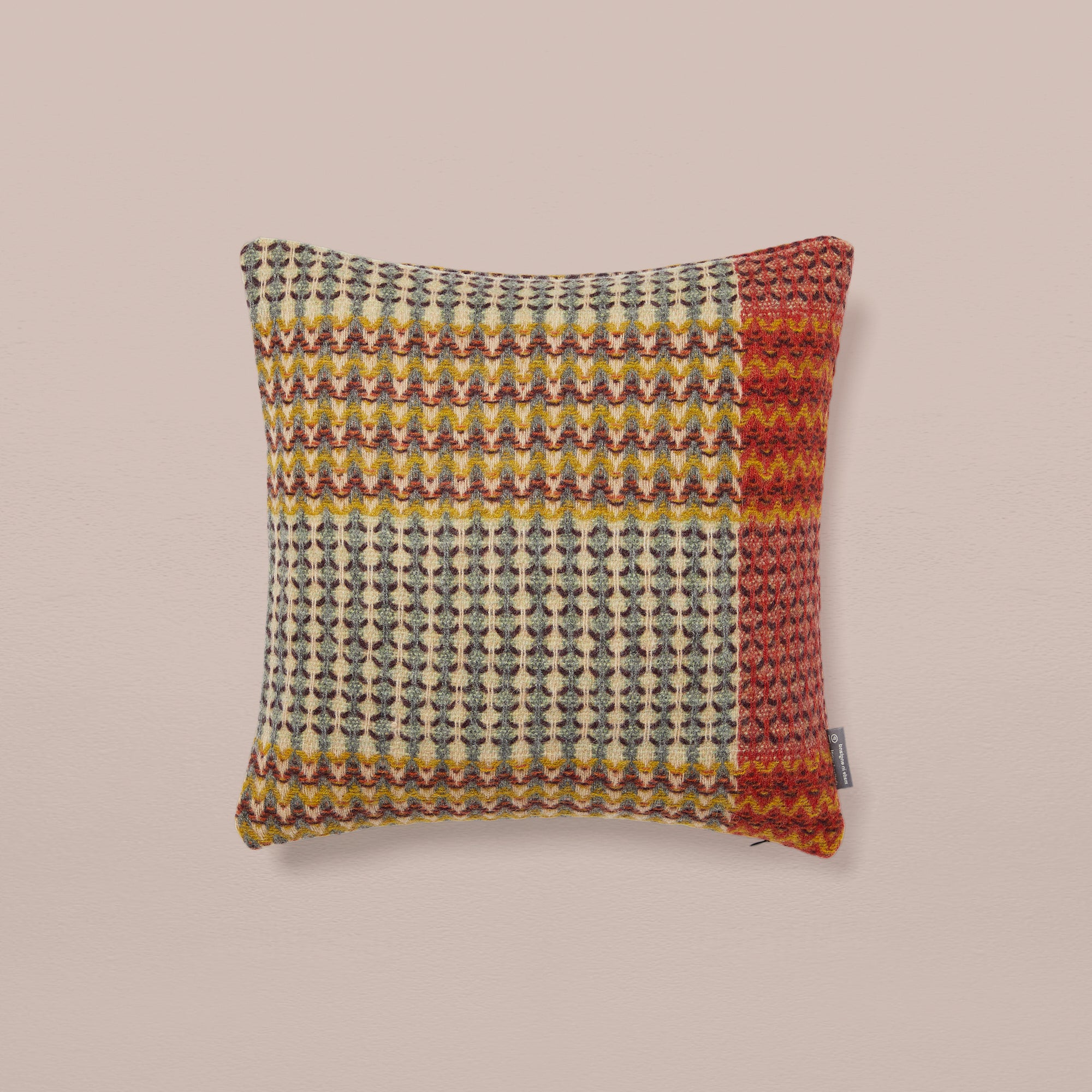Goodee-Wallace Sewell-Shetland Wool Ripple Cushion Cover - Yosemite - Color - Maroon/Red Stripe