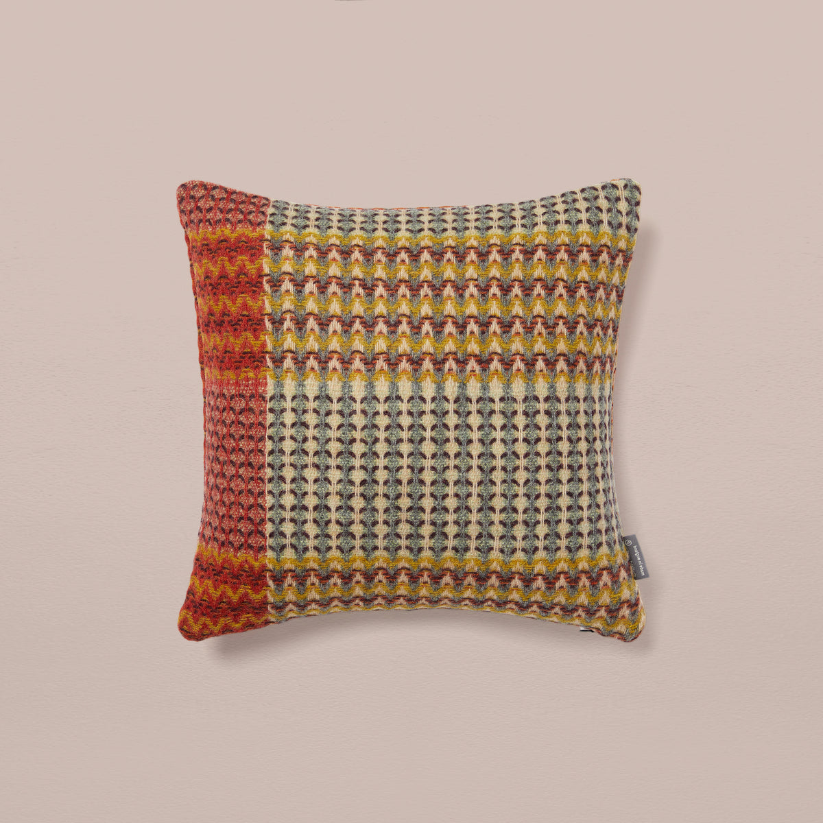 Goodee-Wallace Sewell-Shetland Wool Ripple Cushion Cover - Yosemite - Color - Amber/Red Stripe