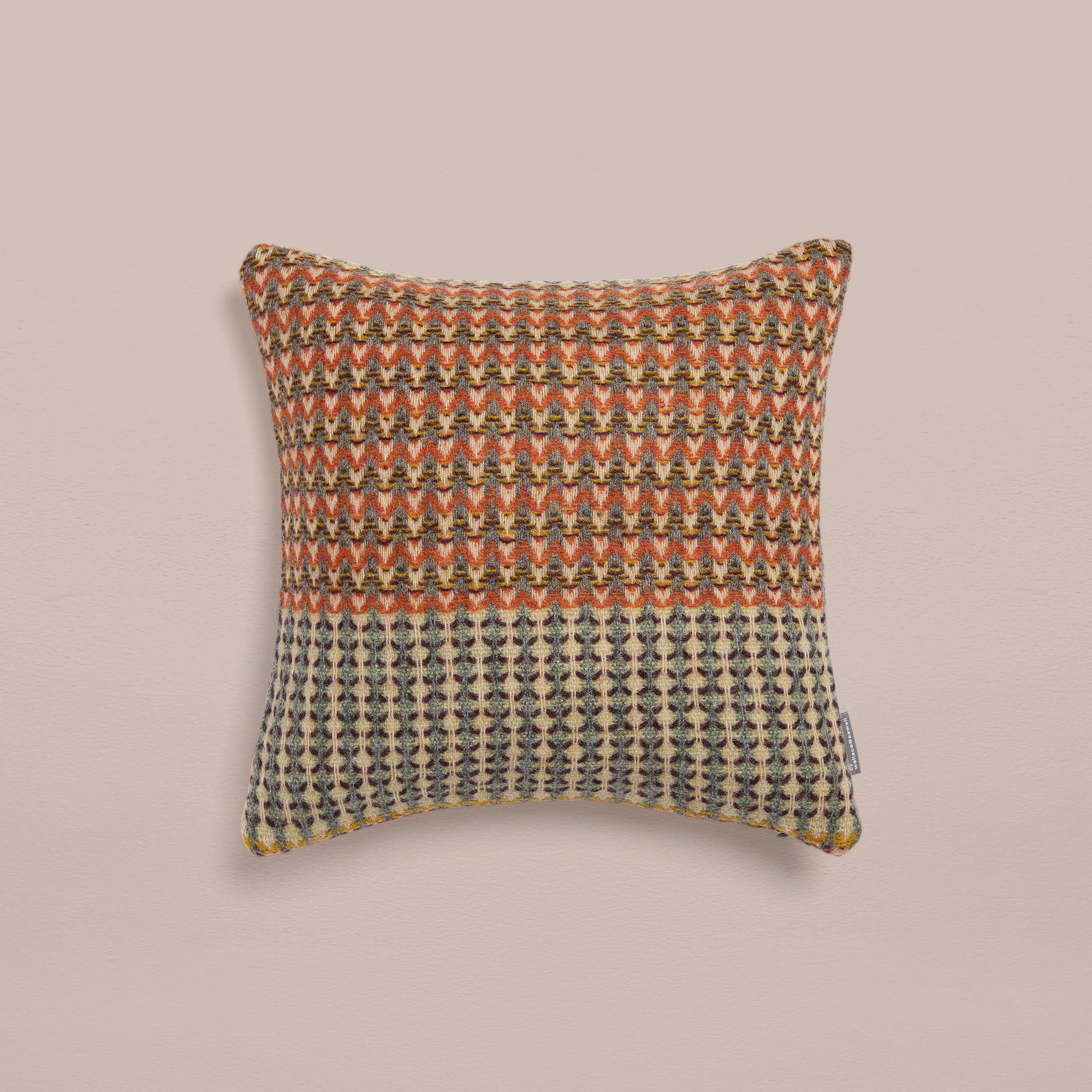 Goodee-Wallace Sewell-Shetland Wool Ripple Cushion Cover - Yosemite - Color - Amber Zig Zag