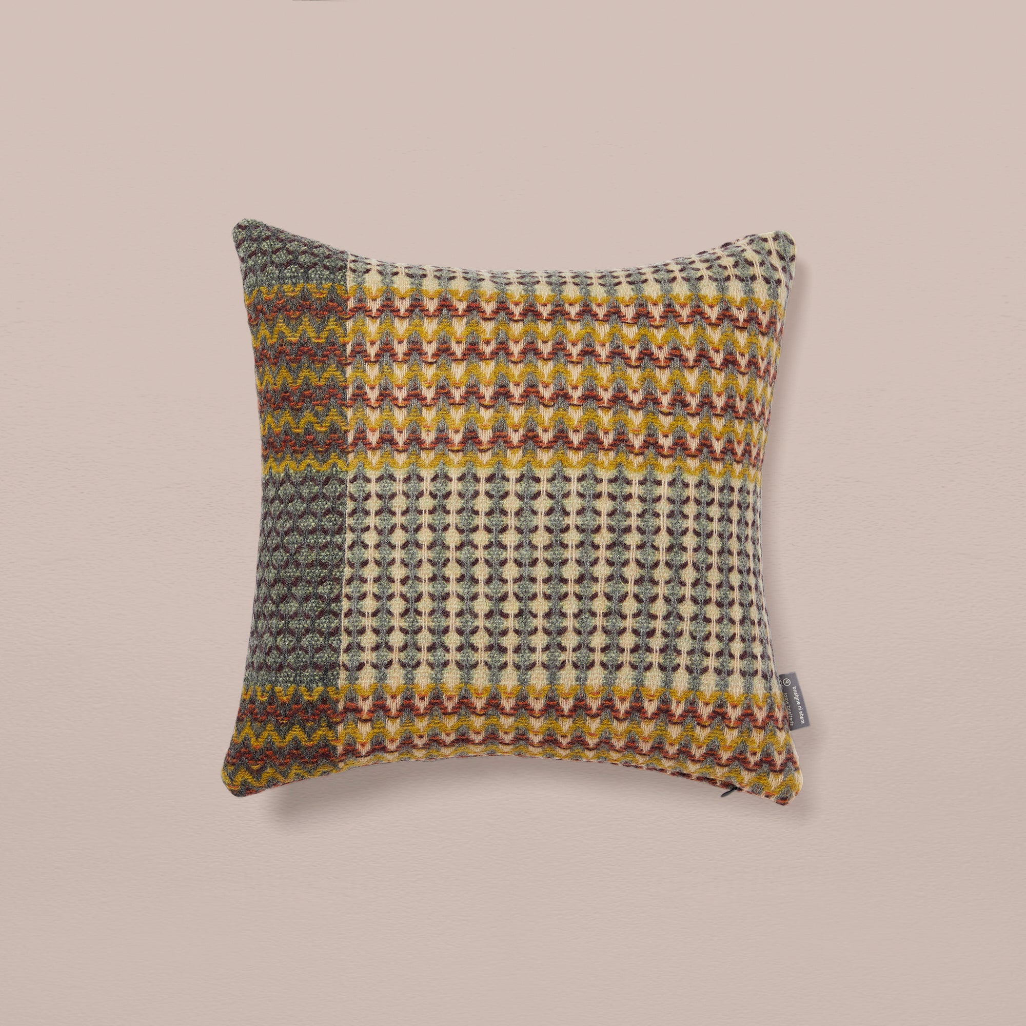 Goodee-Wallace Sewell-Shetland Wool Ripple Cushion Cover - Yosemite - Color - Amber/Grey Stripe