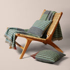 Goodee-Wallace Sewell-Shetland Wool Ripple Throw - Everglade - Color - Everglade