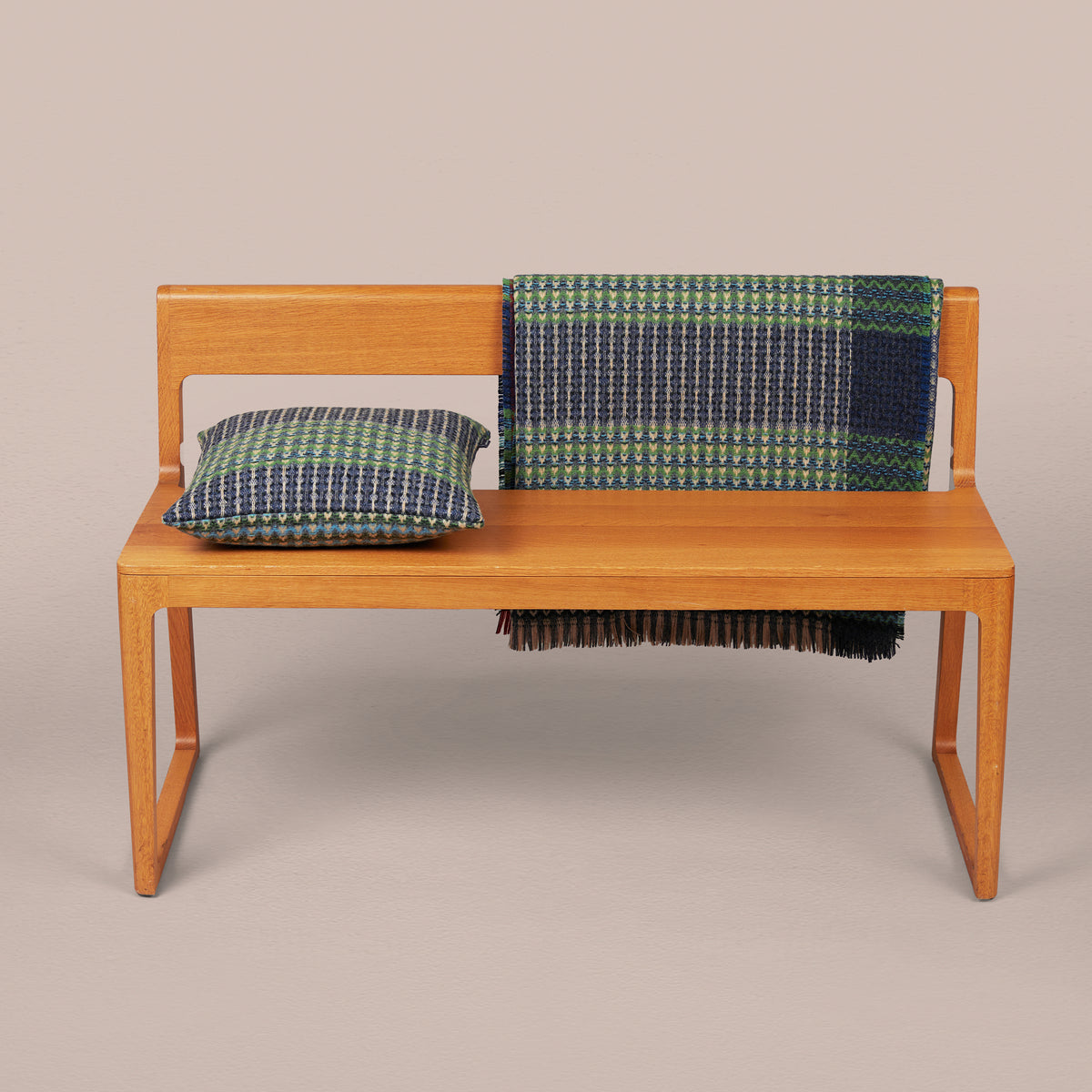 Goodee-Wallace Sewell-Shetland Wool Ripple Throw - Everglade - Color - Everglade