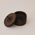 Goodee-Baba Tree-Coasters & Holder - Set of 6 - Exclusive - Color - Navy/Fig