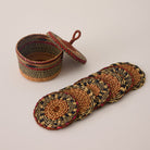 Goodee-Baba Tree-Coasters & Holder - Set of 6 - Exclusive - Color - Brown Multi