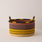 Goodee-Baba Tree-Large Woven Short Basket - Color - Pink & Yellow