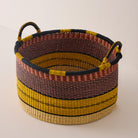 Goodee-Baba Tree-Large Woven Short Basket - Color - Pink & Yellow