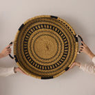 Goodee-Baba Tree-Large Woven Tray Wall Decor - Color - Black & Natural