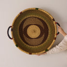 Goodee-Baba Tree-Large Woven Tray Wall Decor - Color - Brown & Green
