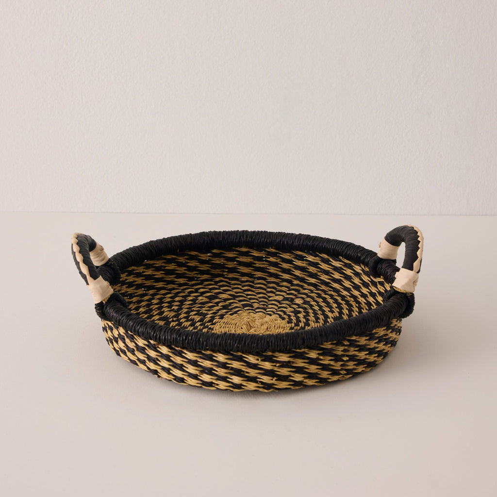 Mini plateau tissé - Exclusif - Couleur - Noir et naturel 2