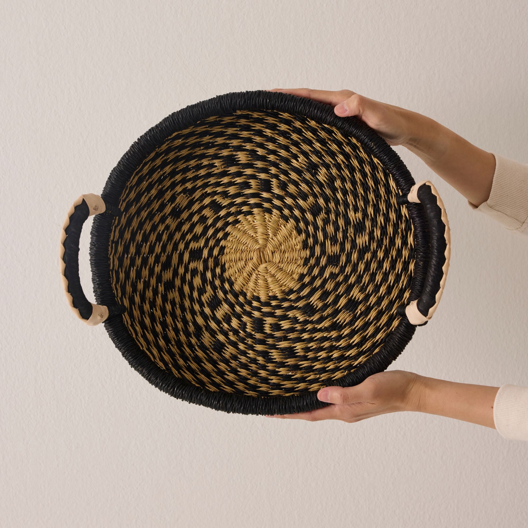 Mini Woven Tray - Exclusive - Color - Black & Natural 2