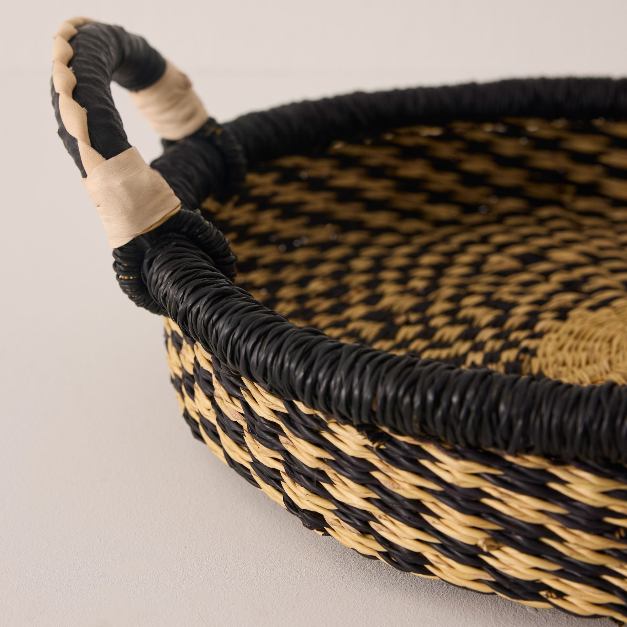 Mini Woven Tray - Exclusive - Color - Black & Natural 2