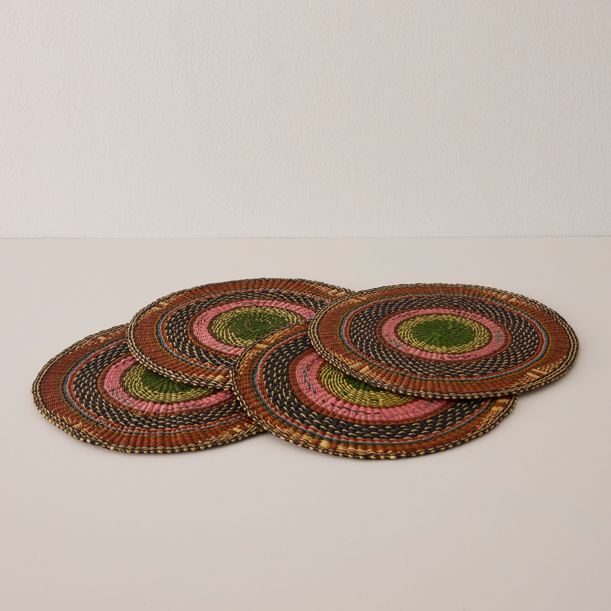 Goodee-Baba Tree-Placemats - Set of 4 - Color - Orange & Pink