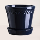 Goodee-Bergs Potter-Copenhagen Ø18 Planter & Saucer - Color - Sapphire Blue Glazed