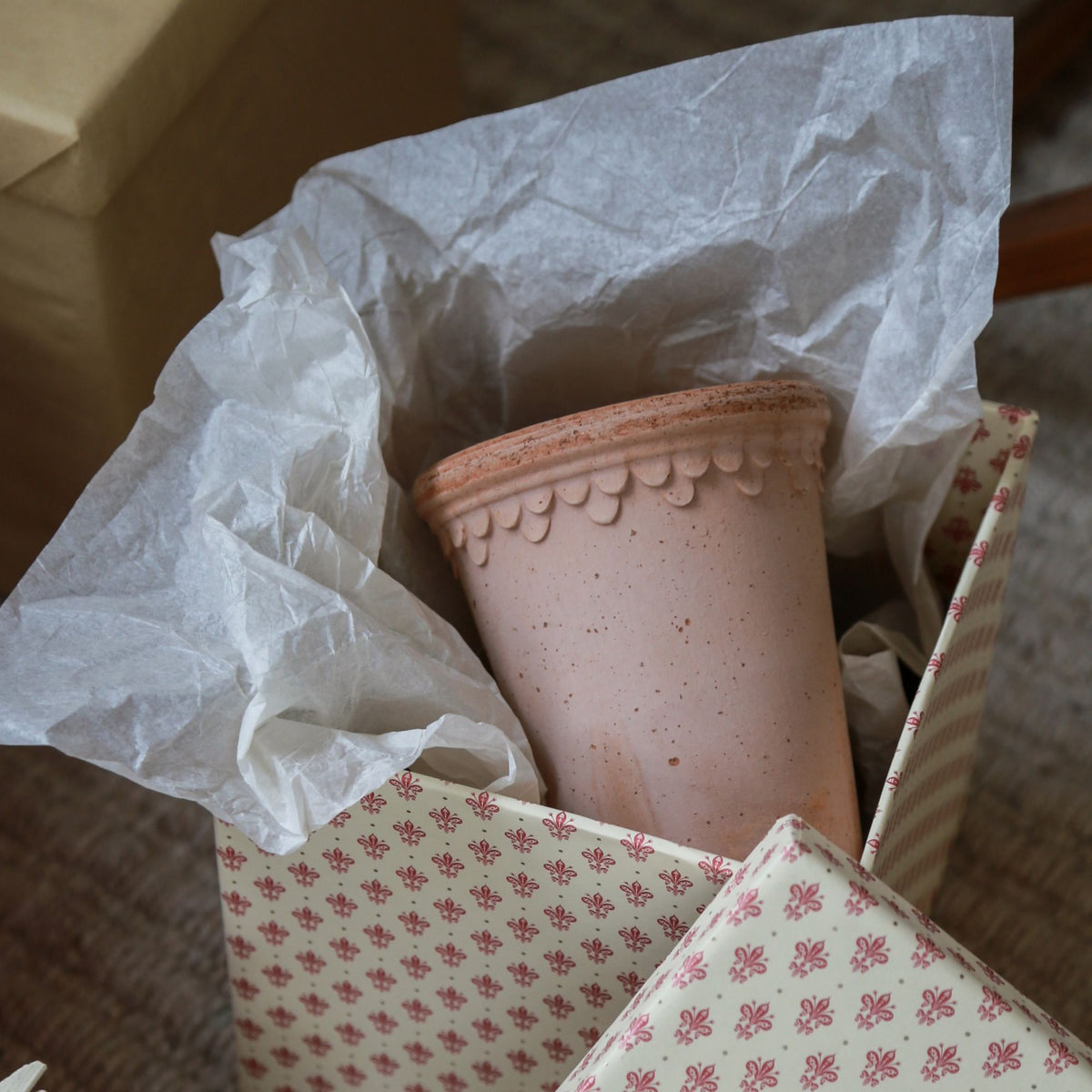 Goodee-Bergs Potter-Copenhagen Ø18 Tall Planter & Saucer - Color - Raw Rosa