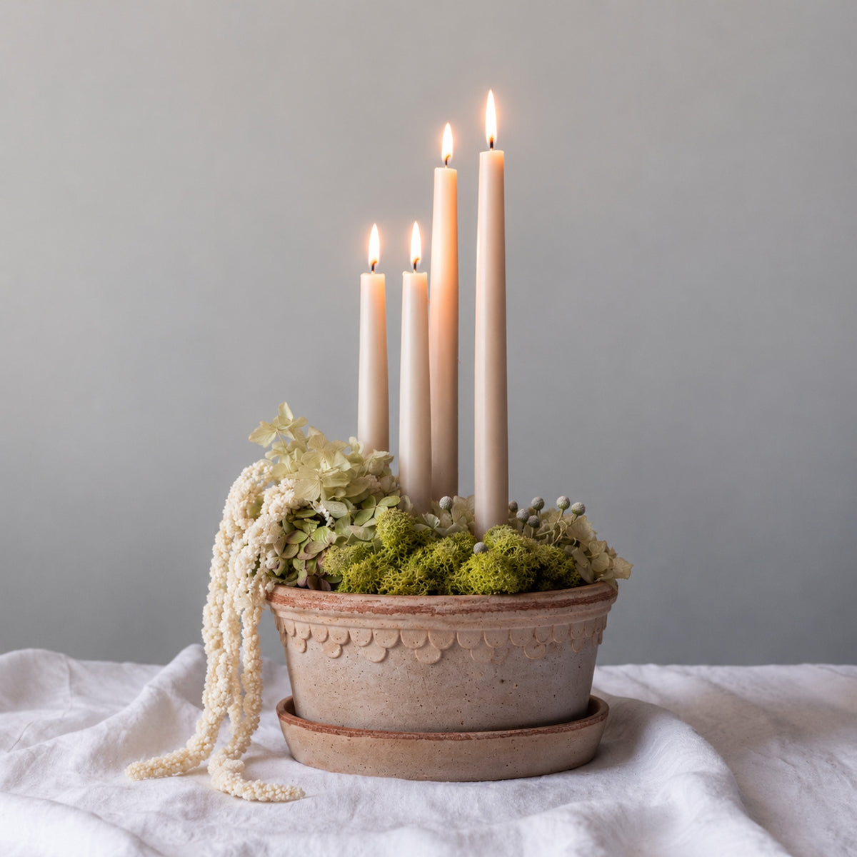 Goodee-Bergs Potter-Copenhagen Ø21 Low Planter & Saucer - Color - Raw Rosa