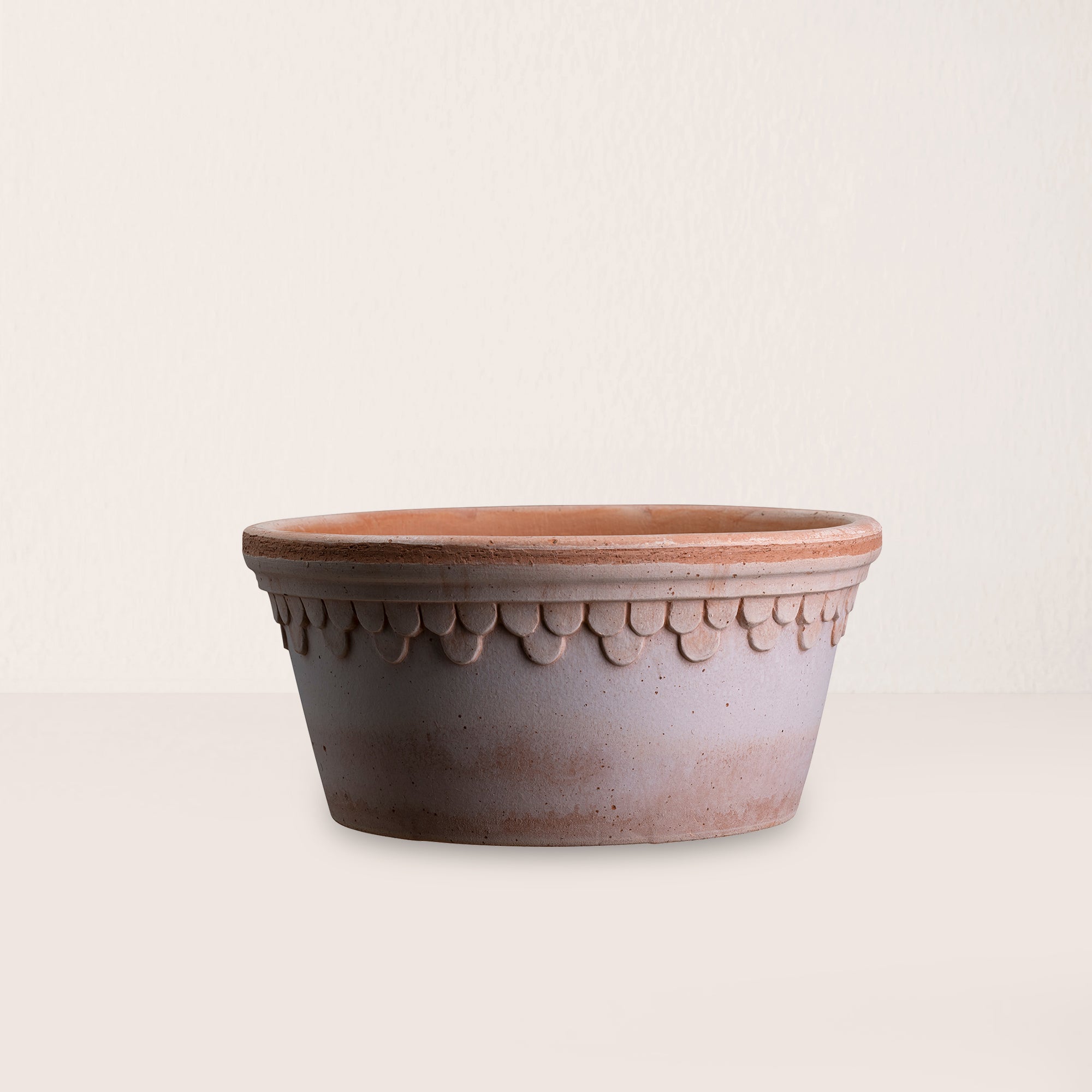 Goodee-Bergs Potter-Copenhagen Ø21 Low Planter & Saucer - Color - Raw Rosa