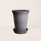 Goodee-Bergs Potter-Copenhagen Ø14 Tall Planter & Saucer - Color - Raw Grey