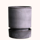 Goodee-Bergs Potter-Hoff Planter & Saucer - Color - Raw Grey