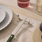 Goodee-Sabre Paris-Bistrot Solid Flatware - Set of 4 - Color - Dark Green/Shiny