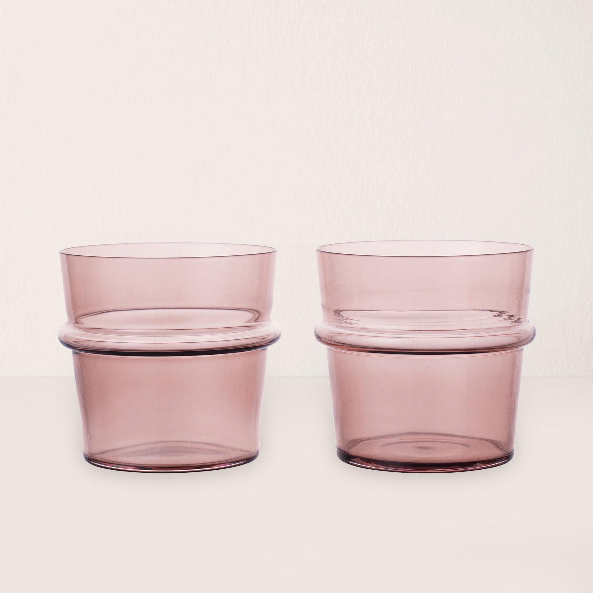 Goodee-Ferm Living-Boya Low Glasses - Set of 2 - Color - Mauve