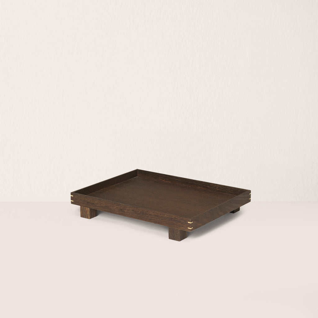 Goodee-Ferm Living-Bon Wooden Tray - Large - Color - Smoked Oak