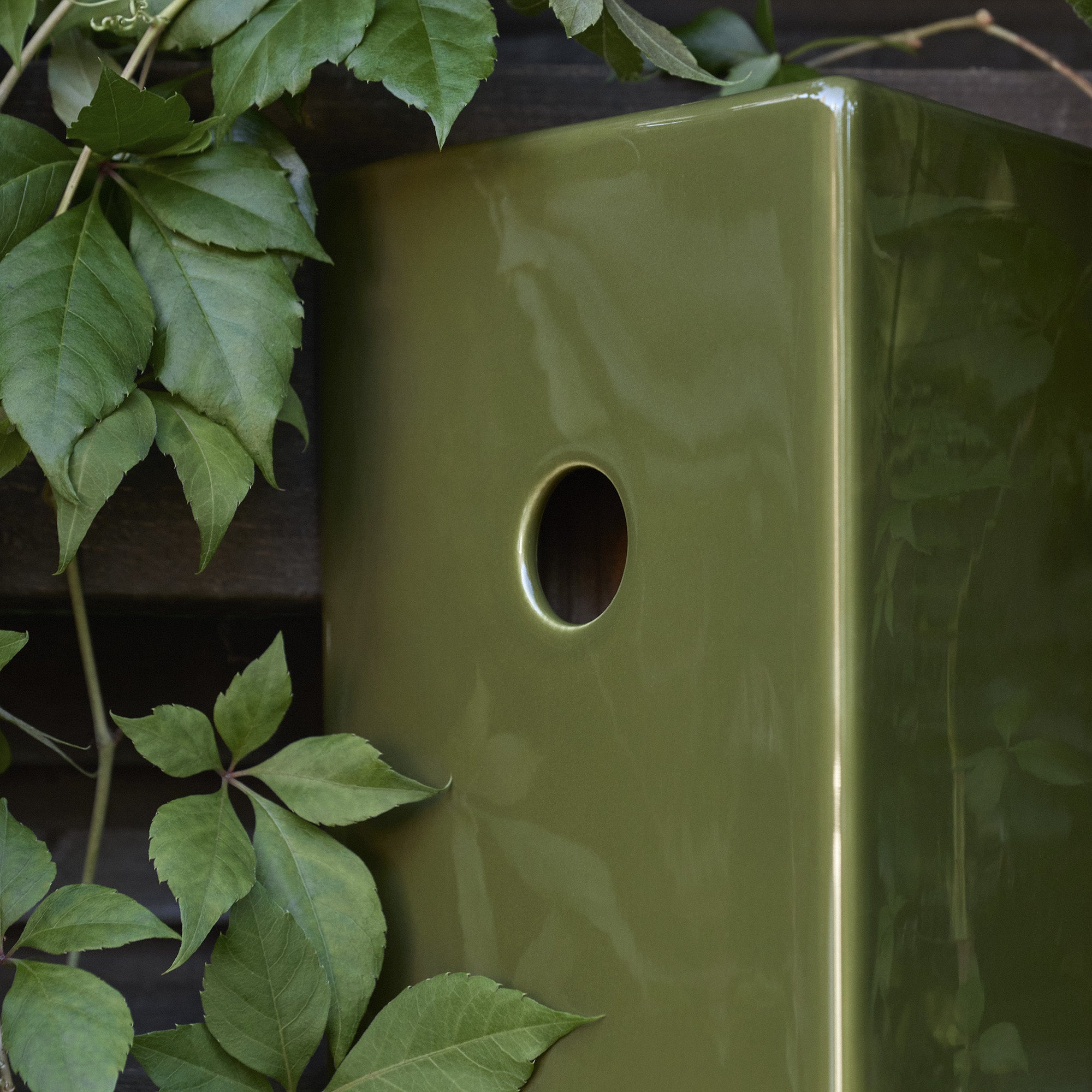 Goodee-Pidat-Koti Ceramic Birdhouse - Color - Moss