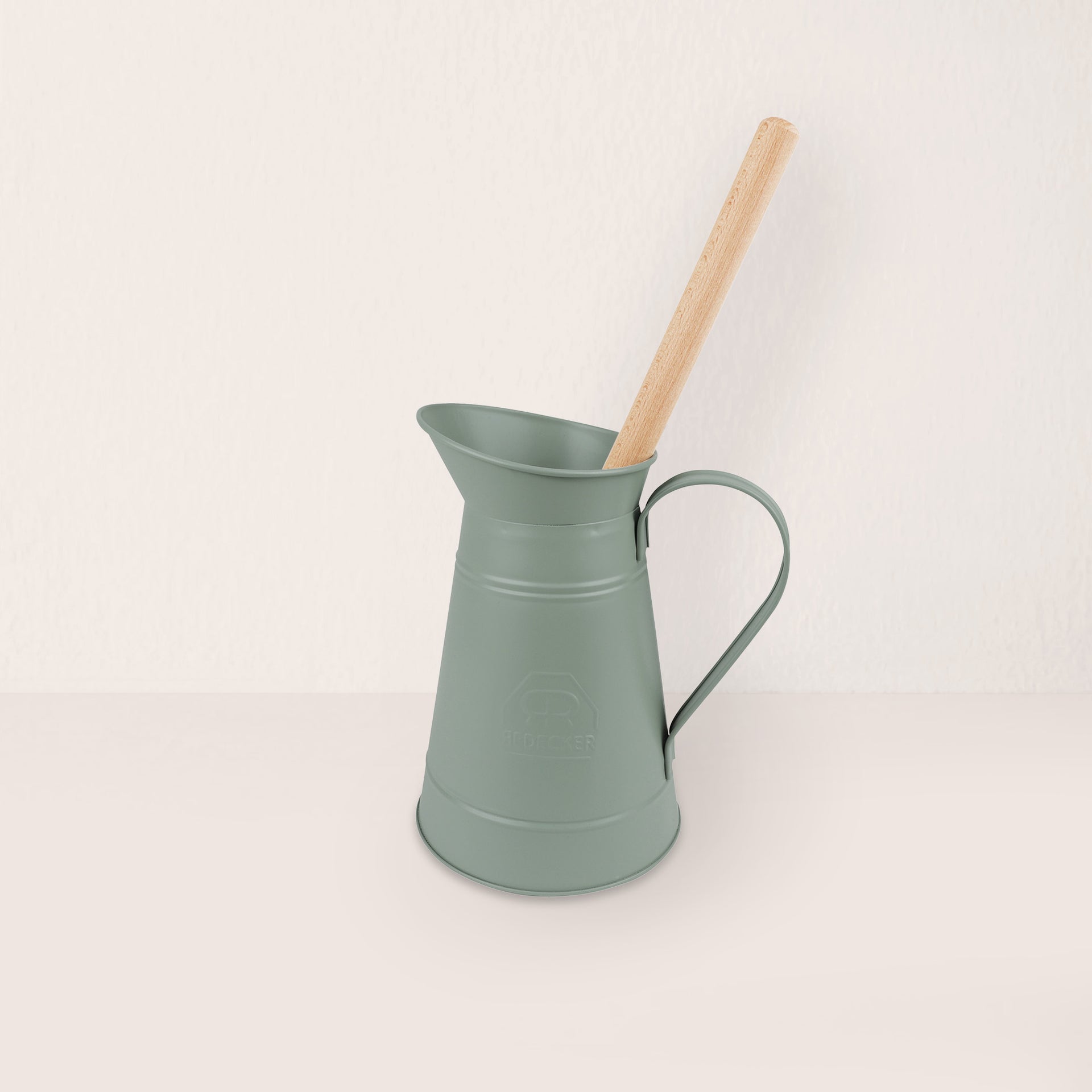 Metal Toilet Brush Holder and Brush - Sage