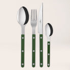 Goodee-Sabre Paris-Bistrot Solid Flatware - Set of 4 - Color - Dark Green/Shiny