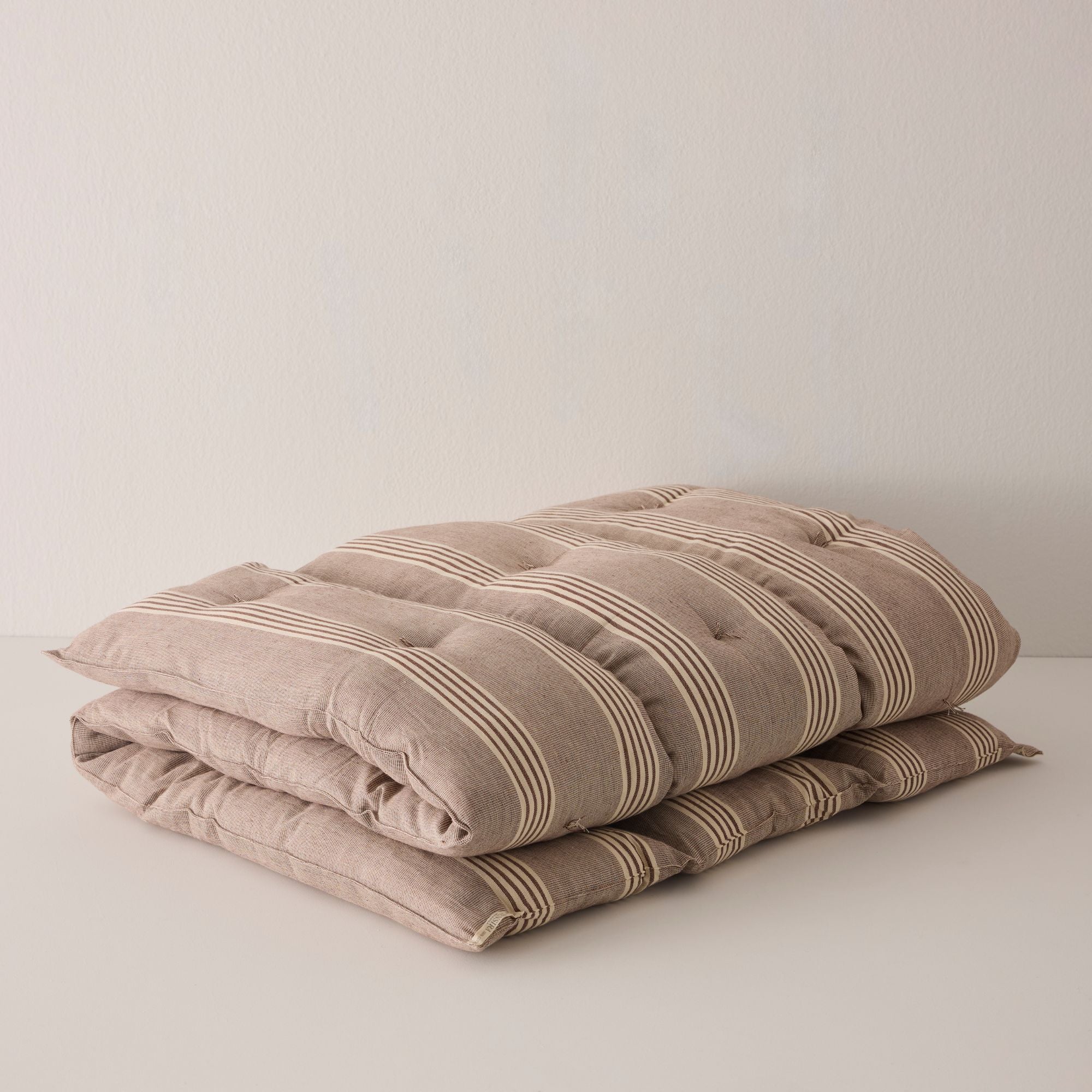 Goodee-Tensira-Kapok Mattress Topper - Color - Off-White & Chocolate