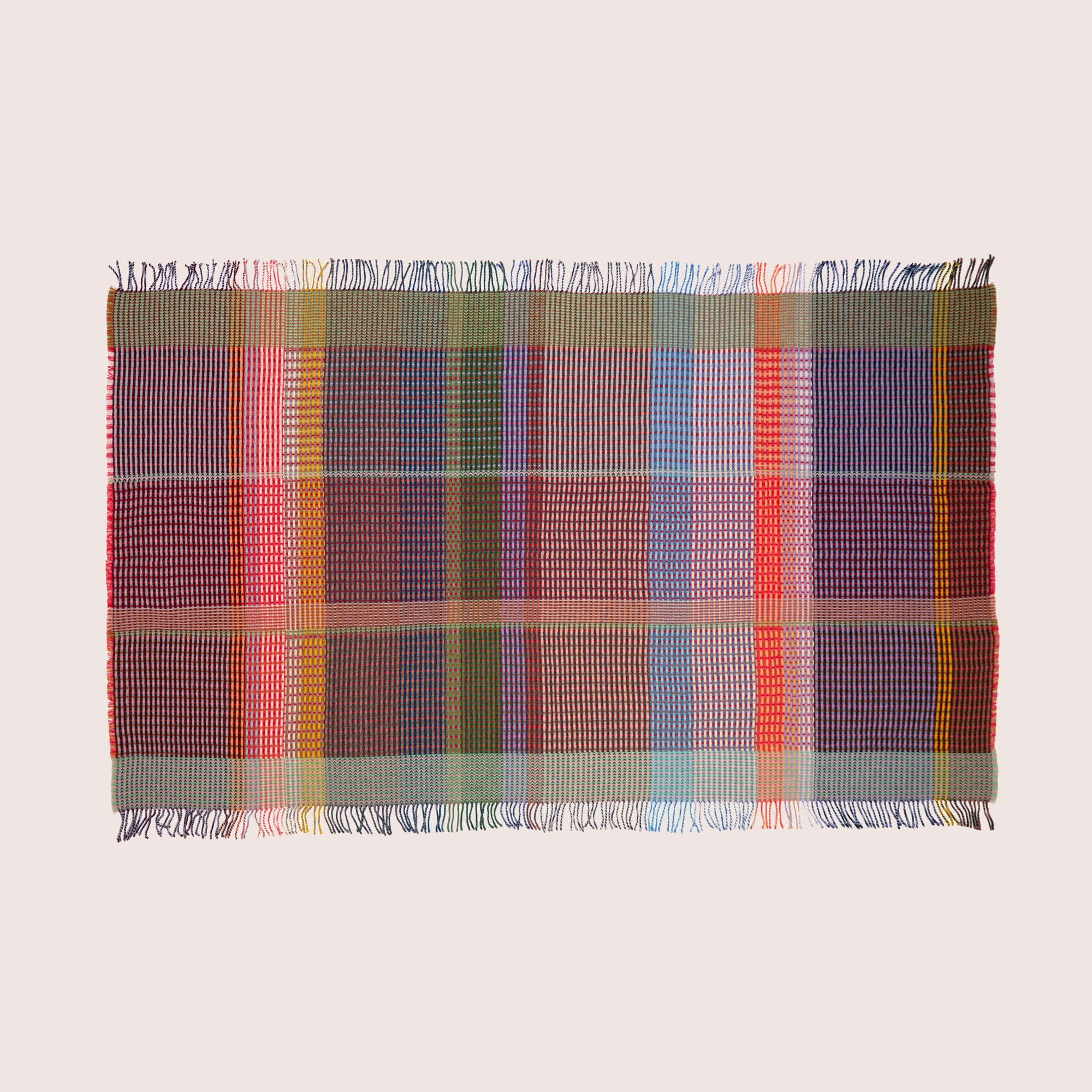 Goodee-Wallace Sewell-Lambswool Basket Throw - Small - Color - Lovelace