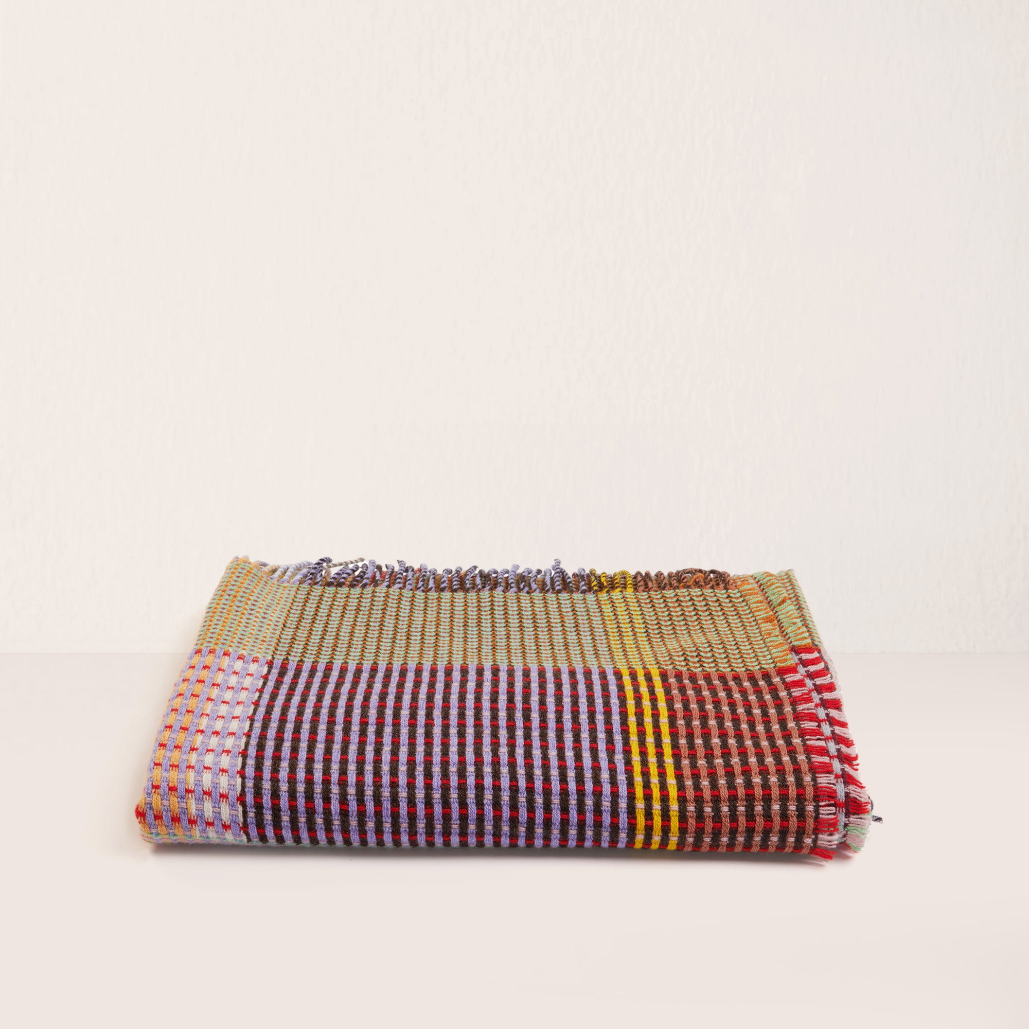 Goodee-Wallace Sewell-Lambswool Basket Throw - Small - Color - Lovelace