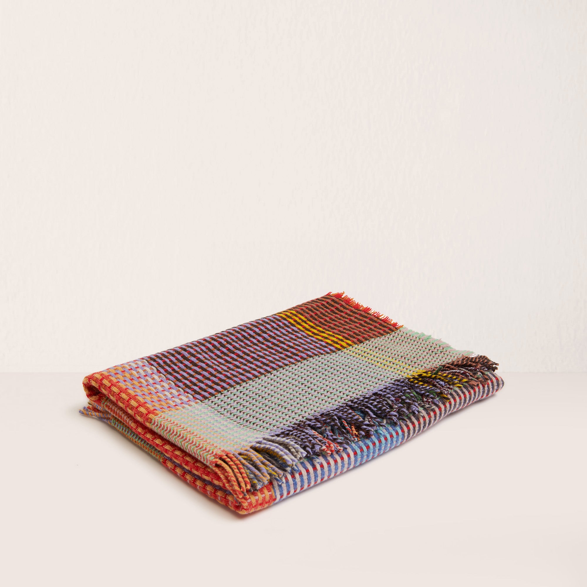 Goodee-Wallace Sewell-Lambswool Basket Throw - Small - Color - Lovelace