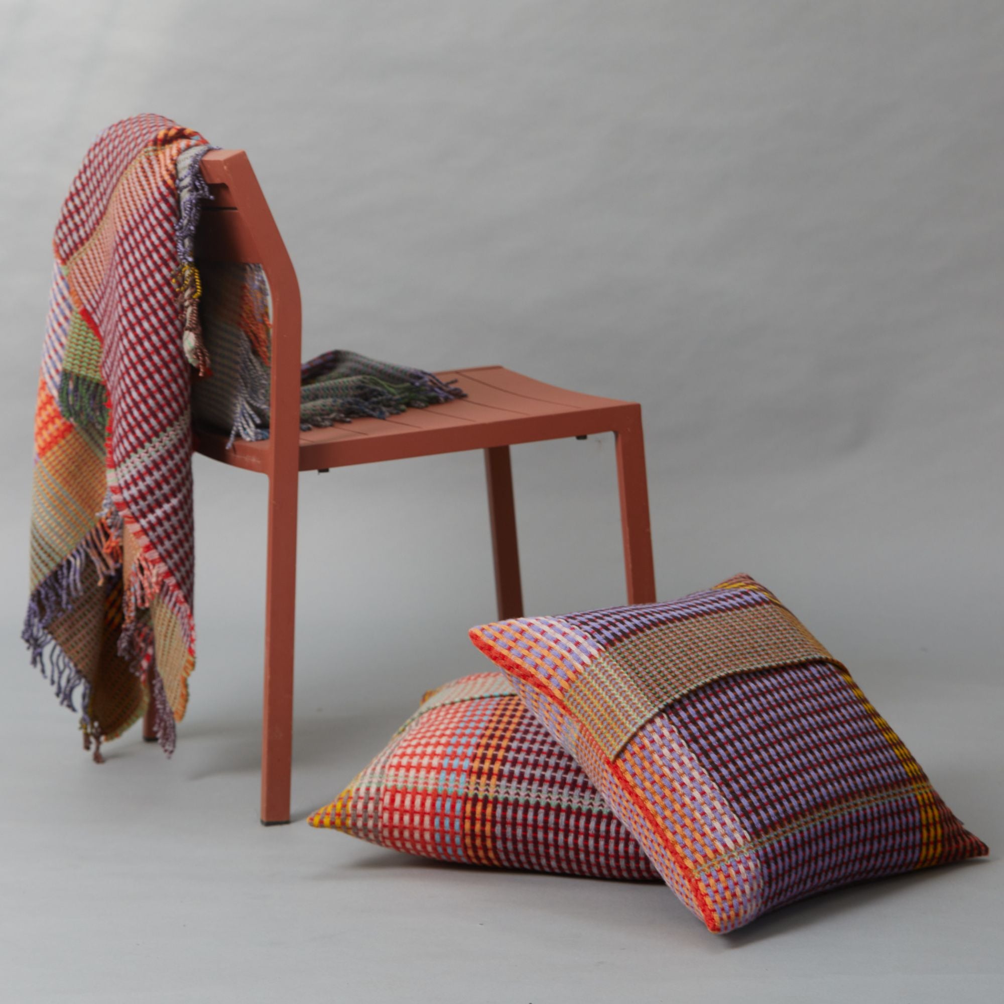 Goodee-Wallace Sewell-Lambswool Basket Throw - Small - Color - Lovelace