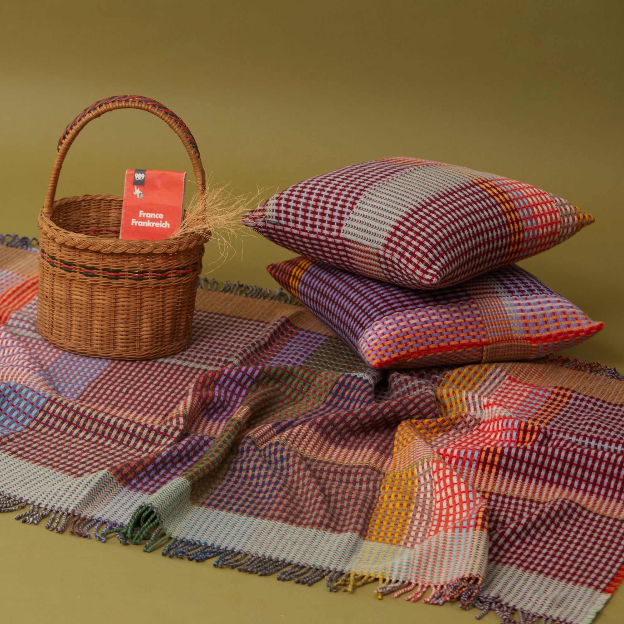 Goodee-Wallace Sewell-Lambswool Basket Throw - Small - Color - Lovelace