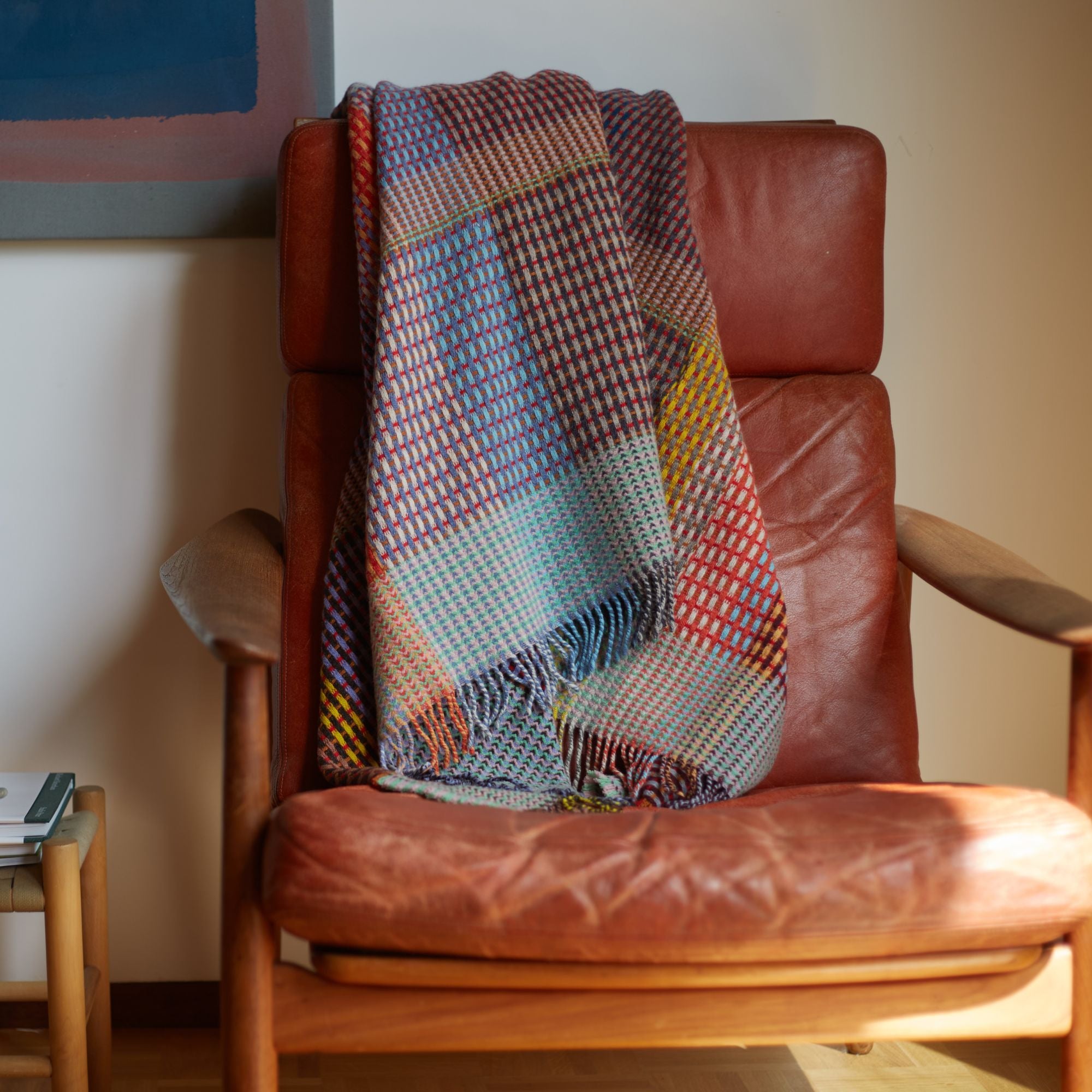 Goodee-Wallace Sewell-Lambswool Basket Throw - Small - Color - Lovelace
