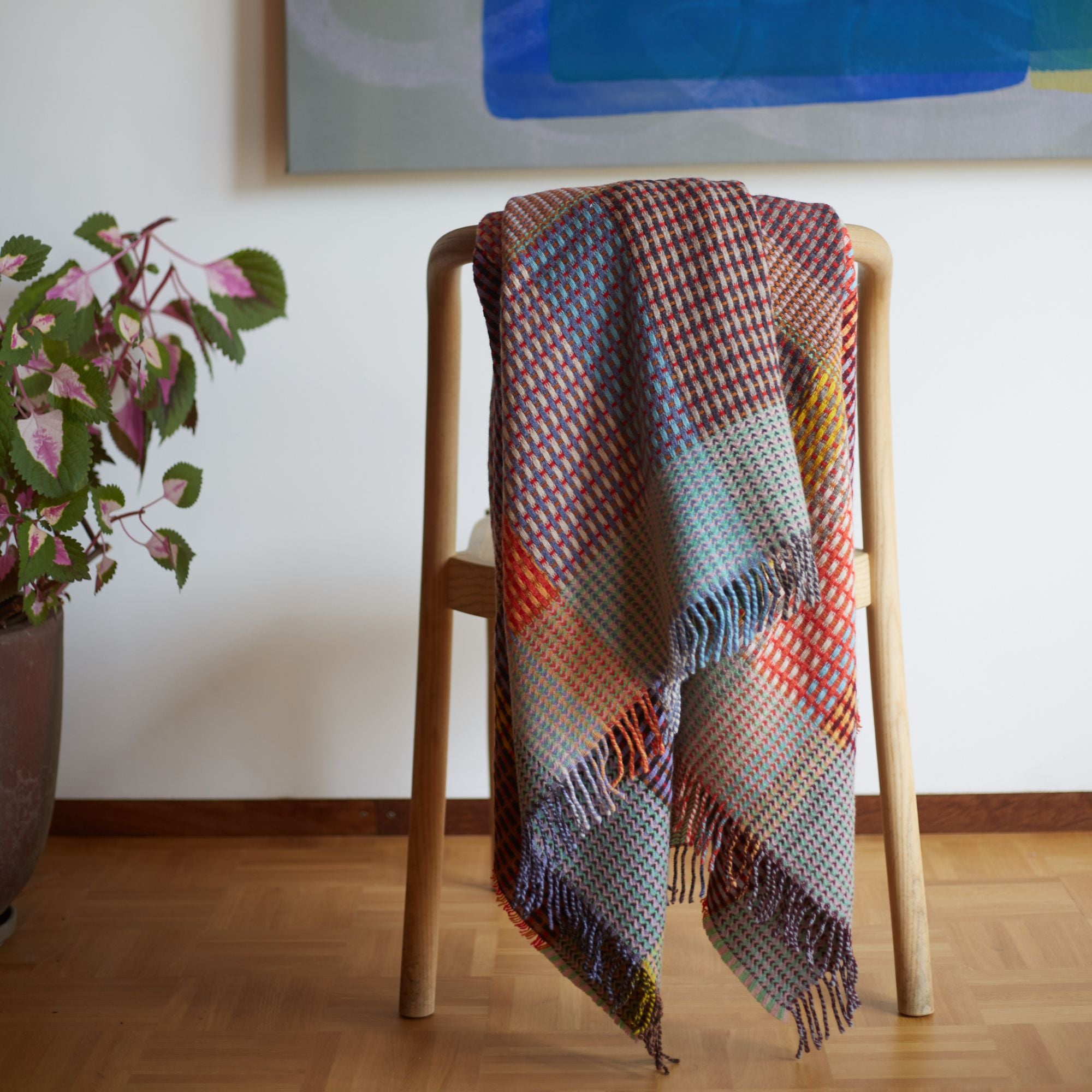 Goodee-Wallace Sewell-Lambswool Basket Throw - Small - Color - Lovelace