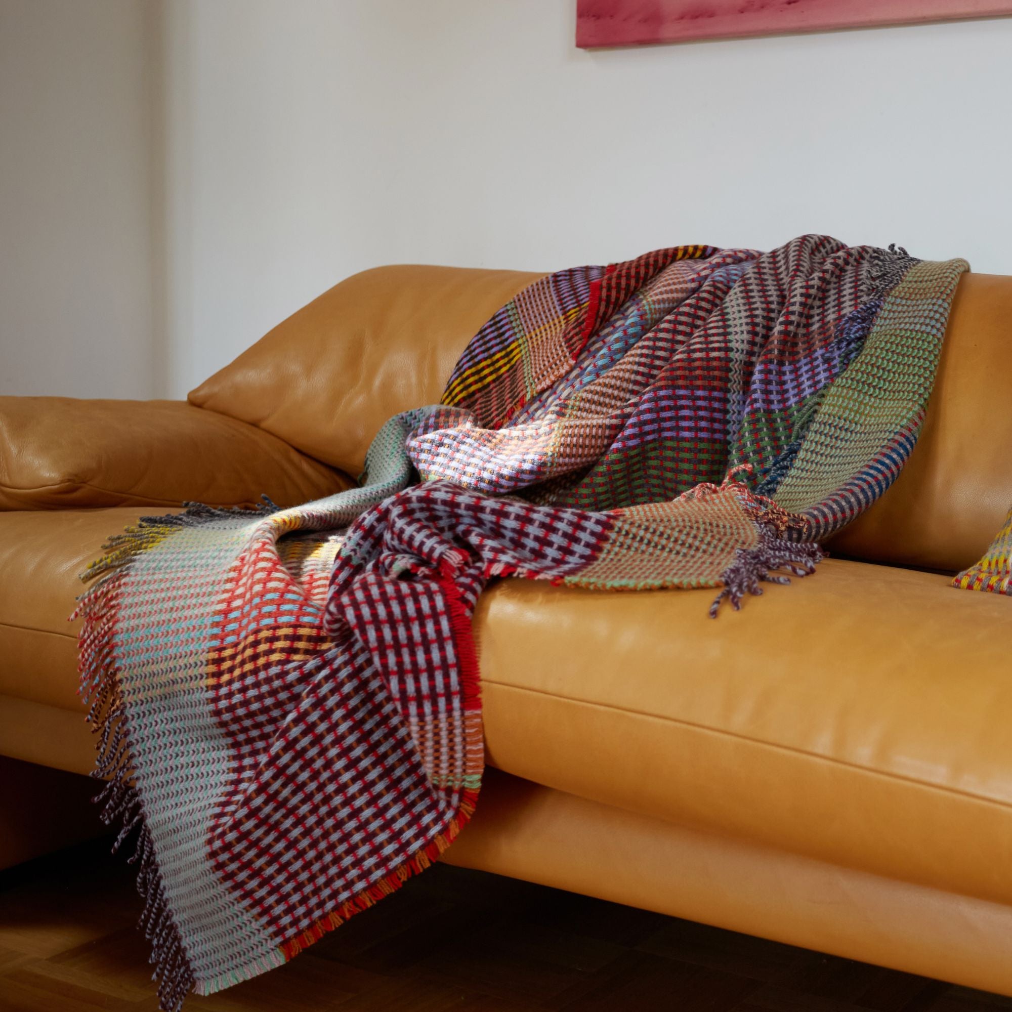 Goodee-Wallace Sewell-Lambswool Basket Throw - Small - Color - Lovelace